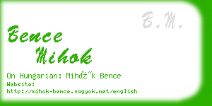 bence mihok business card